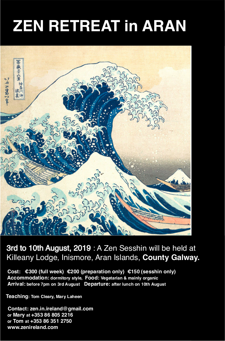 Summer sesshin poster Summer sesshin poster